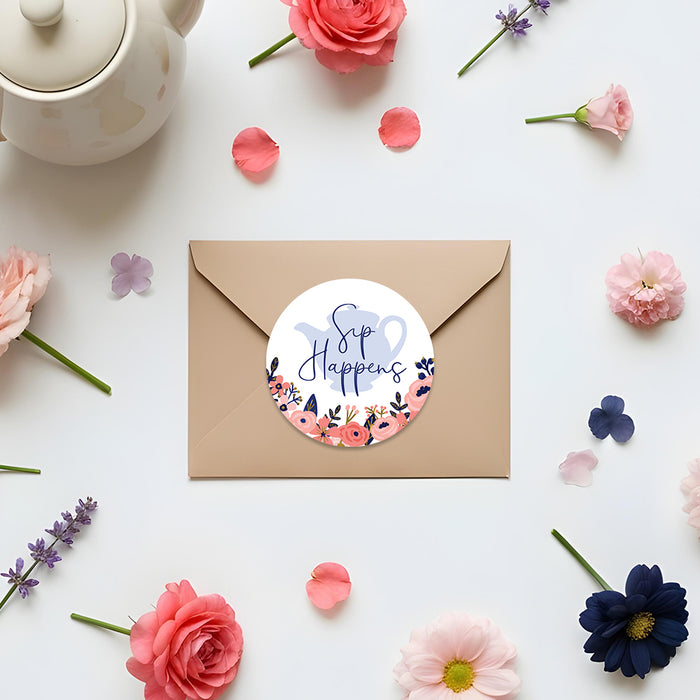 Floral Tea Party Birthday Invitation Teapot Afternoon Tea Invite