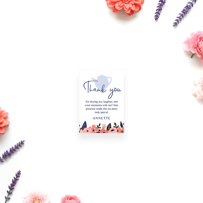 Floral Tea Party Birthday Invitation Teapot Afternoon Tea Invite