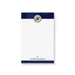 football bar mitzvah notepad navy blue sports themed personalized stationery with modern layout