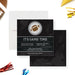 Party invitation featuring a football illustration on a dark rugged background-front-back