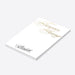 personalized Forever Young birthday notepad with elegant gold-style script lettering and custom name-side