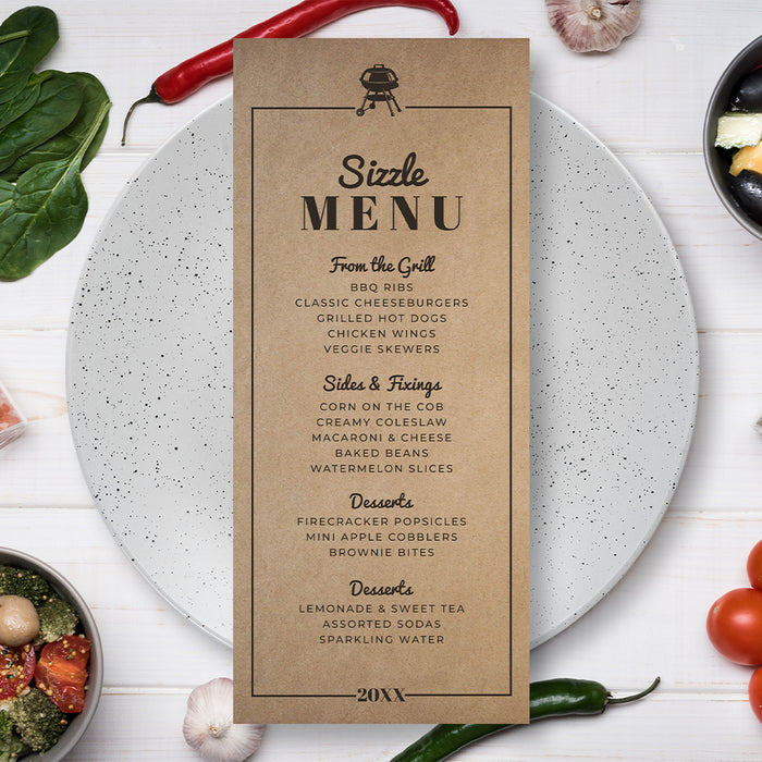 Fourth of July BBQ Party Invitation Rustic Classic Design