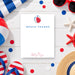 Personalized beach thank you card with beach ball design-front