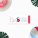 Fourth of July beach party ticket invitation featuring a red, white, and blue beach ball design
