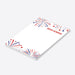 Personalized patriotic notepad with red, white, and blue fireworks design-side