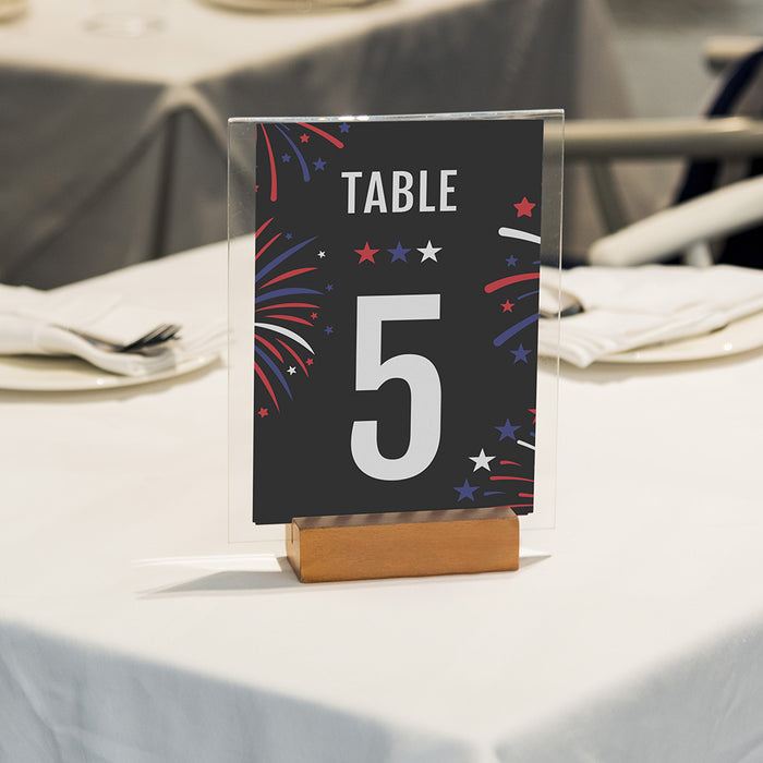 Fourth of July Party Invitation with Patriotic Fireworks Design