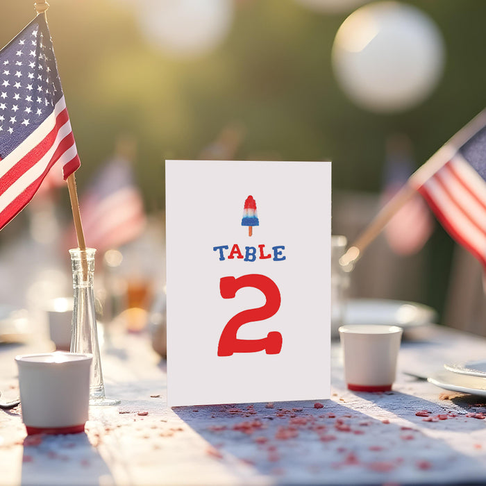 Fourth of July Popsicle Party Invitation Patriotic Summer Design