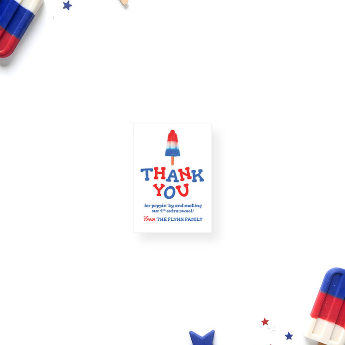 Fourth of July Popsicle Party Invitation Patriotic Summer Design