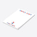 “Chill List” personalized notepad featuring a red, white, and blue popsicle design and playful typography-side