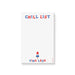 “Chill List” personalized notepad featuring a red, white, and blue popsicle design and playful typography