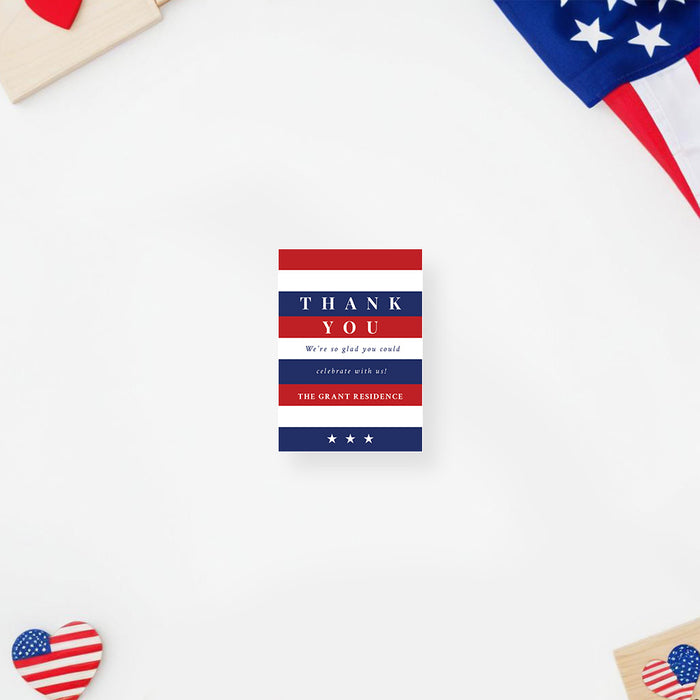 Fourth of July Invitation Patriotic Red White Blue Party Design