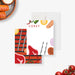 Fun BBQ note card set with steaks, tongs, and colorful grill icons