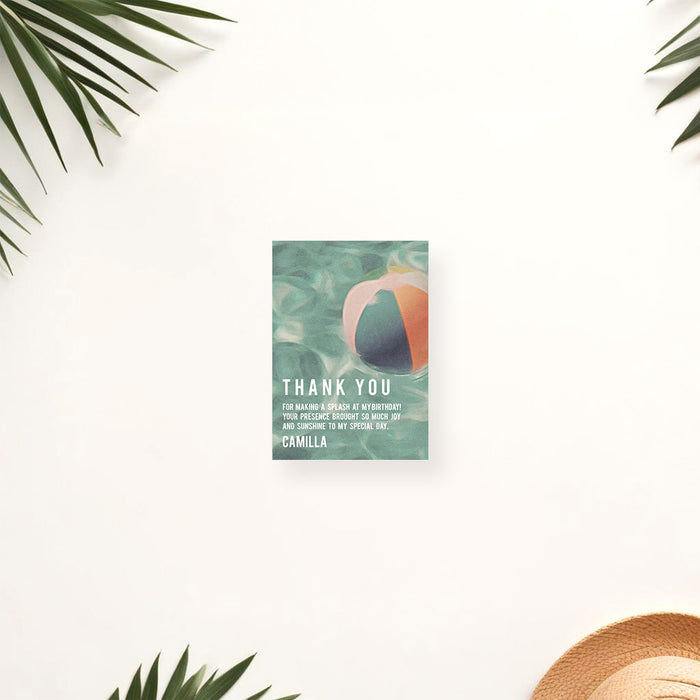 Swimming and Sunbathing Pool Birthday Party Invitation