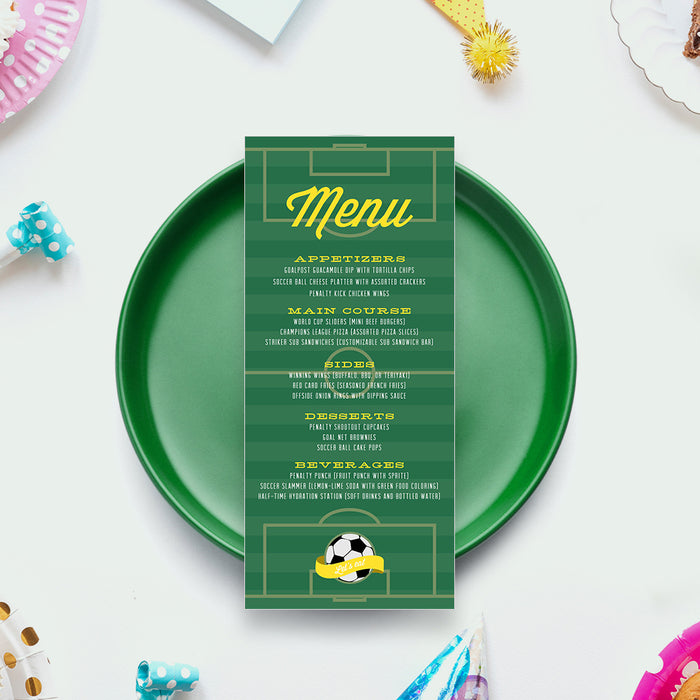 It's Game Time Soccer Birthday Invitation Card, Sports Birthday Party Invites, Kids Birthday Bash Invitation, Soccer Themed Invitation for 8th 9th 10th 11th 12th Birthday Party