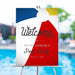 Personalized pool party welcome sign with a colorful beach ball design, featuring a custom name and date, ideal for summer celebrations.