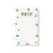 Personalized kids notepad with colorful rock climbing hold design on black background
