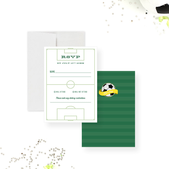 It's Game Time Soccer Birthday Invitation Card, Sports Birthday Party Invites, Kids Birthday Bash Invitation, Soccer Themed Invitation for 8th 9th 10th 11th 12th Birthday Party