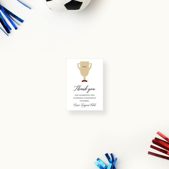 Trophy Invitation Card for Sport Themed Celebration, Football Tournament Invites, Sports Party Invitations with Trophy Cup