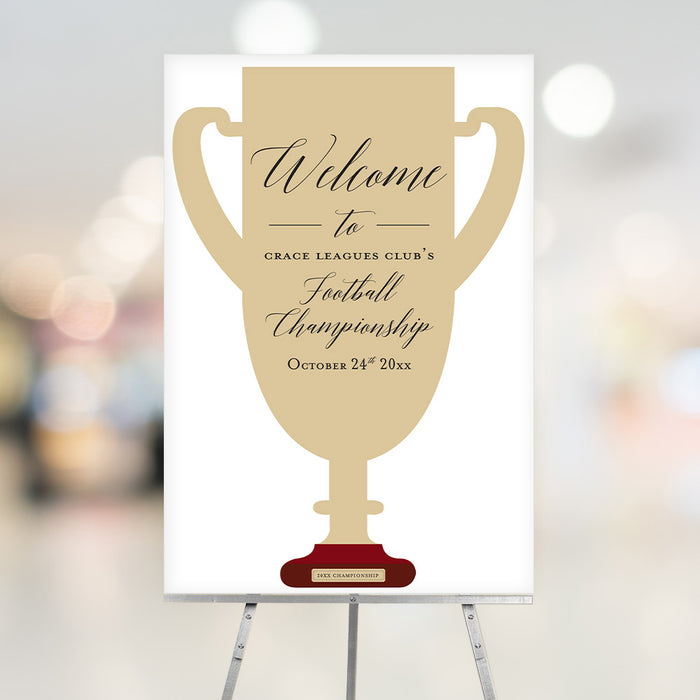 Trophy Invitation Card for Sport Themed Celebration, Football Tournament Invites, Sports Party Invitations with Trophy Cup