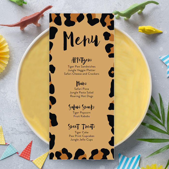 Wild One First Birthday Party Invitation with Animal Leopard Print, Invitation Card for Children, Safari Birthday Invites