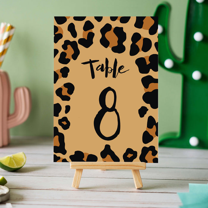 Wild One First Birthday Party Invitation with Animal Leopard Print, Invitation Card for Children, Safari Birthday Invites