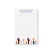 Personalized fundraising notepad featuring a diverse helping hands illustration, a charity event stationery gift for donors, volunteers, or supporters.