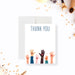 Personalized thank you card with diverse hands illustration, perfect for charity or fundraising events-front