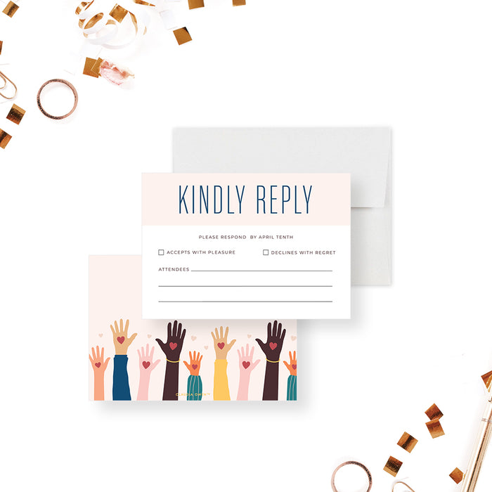 Charity Fundraiser Invitation Lend a Helping Hand Event Card