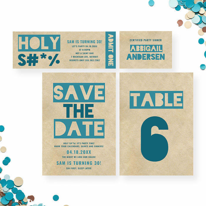 Funny 30th Birthday Invitation Adult Milestone Birthday Invite
