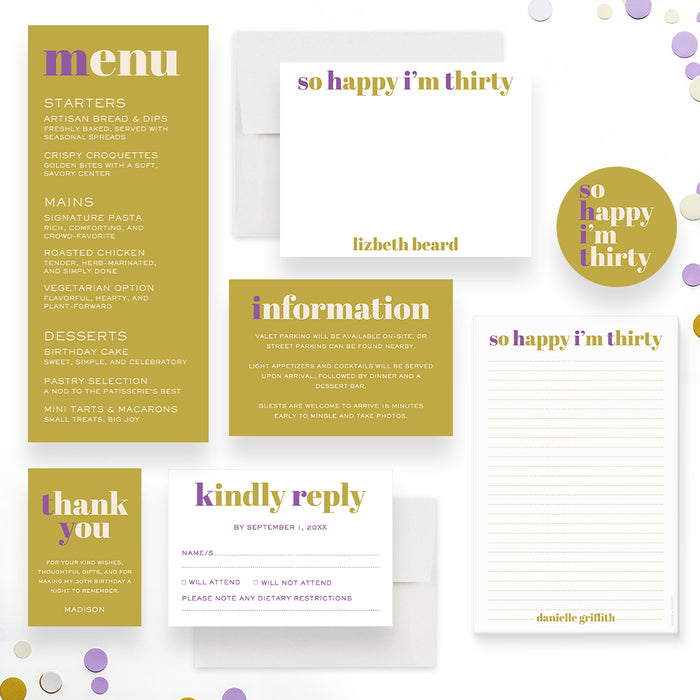 Funny 30th Birthday Party Invitation for Adults