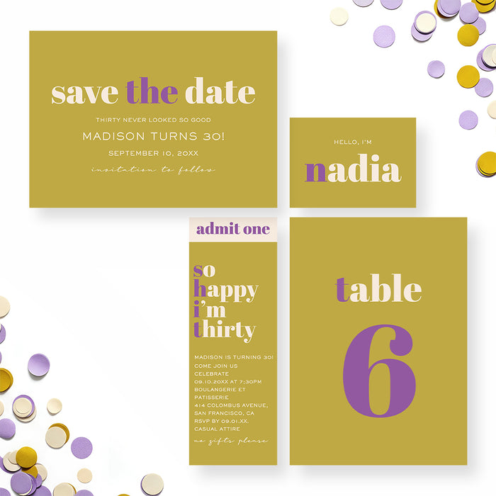 Funny 30th Birthday Party Invitation for Adults
