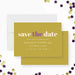 funny 30th birthday save the date card with bold modern lettering, Thirty Never Looked So Good wording, and personalized party details-front-back