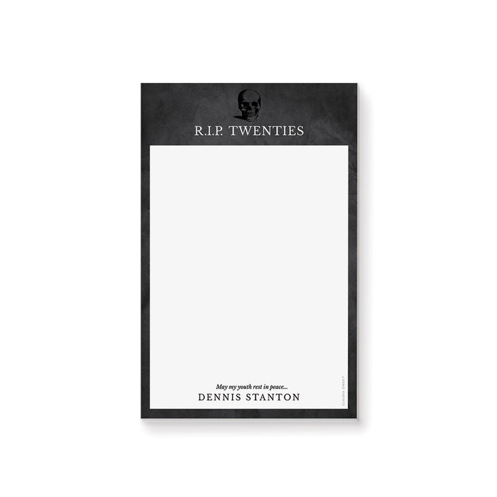 RIP Twenties Birthday Invitation Funny Funeral Theme Party Card