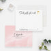 Funny bridesmaid proposal card with “Shit just got real!”, a printed gold ring and a customizable role; pink watercolor back with a name.