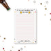 Funny Christmas beer notepad featuring beer mugs and stars. Personalized holiday stationery gift for men who love beer