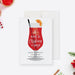 Funny Christmas cocktail party invitation with red drink digital download