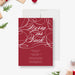 Funny Merry As Fuck Christmas party invitation template with flowing cream script on a deep red background.