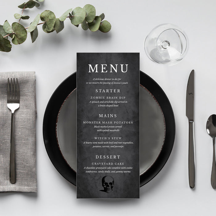 RIP Twenties Birthday Invitation Funny Funeral Theme Party Card