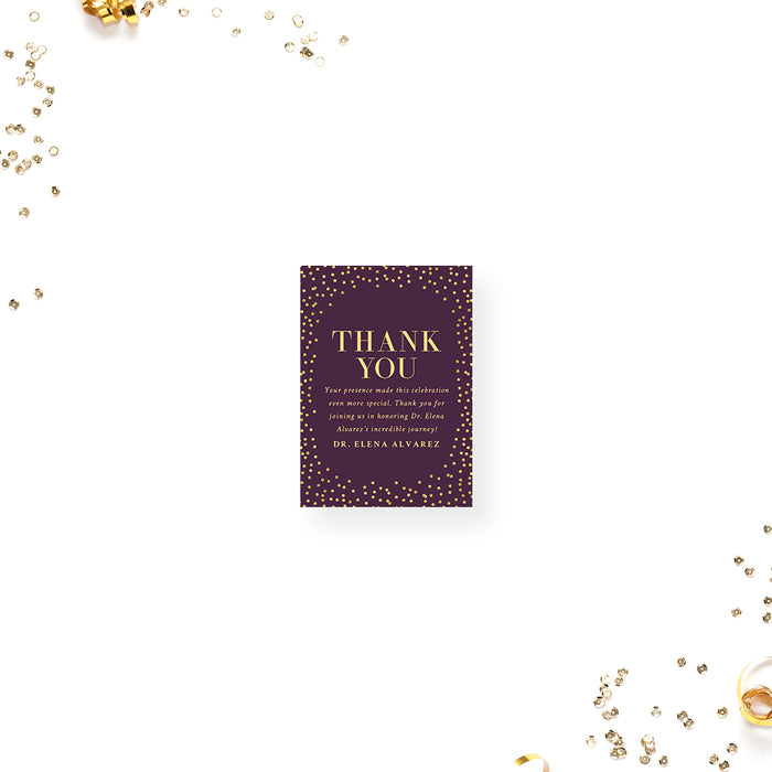 Personalized Gala Invitation Purple and Gold Elegant Event Card