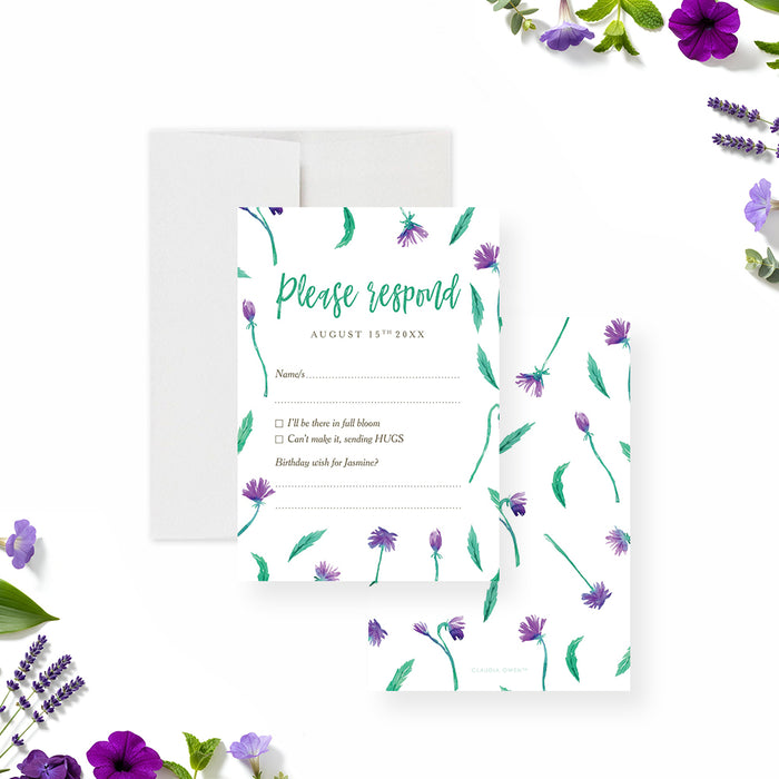 Garden Party Birthday Invitation Floral Birthday Invite
