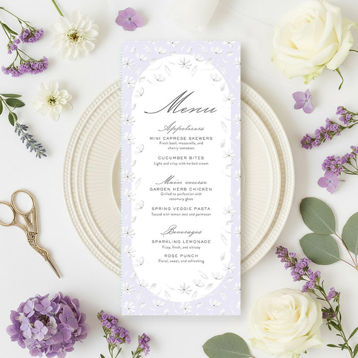 Lavender Garden Party Invitation Floral Spring Event Invite