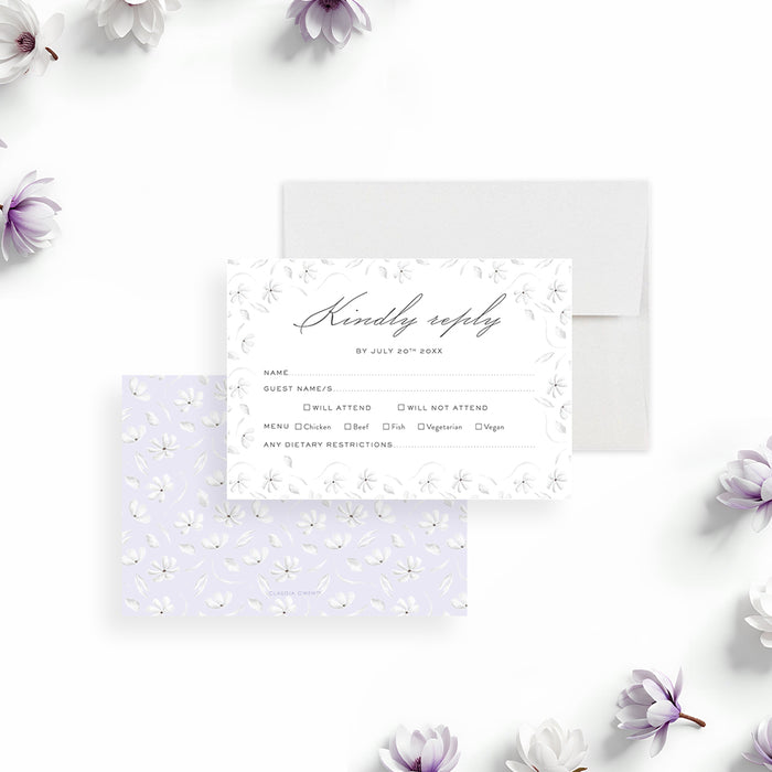 Lavender Garden Party Invitation Floral Spring Event Invite