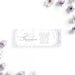 Garden party ticket invitation with a pastel purple design, personalized admit-one style invite for floral-themed celebrations