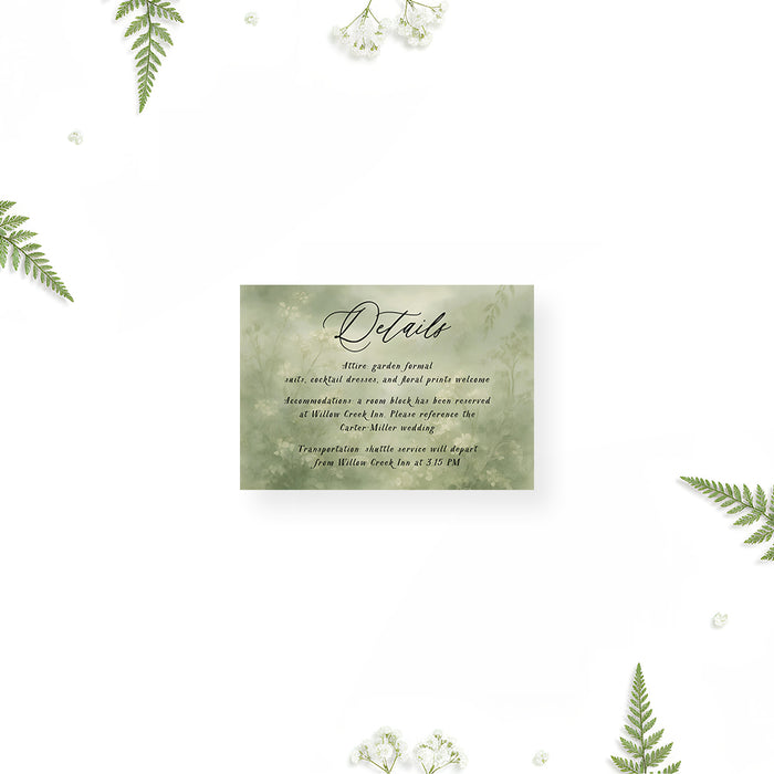 Personalized Garden Wedding Invitation with Greenery Monogram Wreath