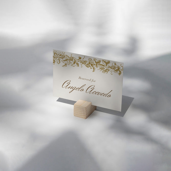 Personalized Gold Grapevine Vineyard Wedding Invitation