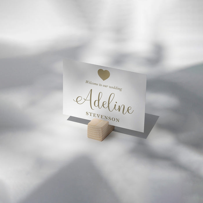 Personalized Elegant Gold Heart Wedding Invitation