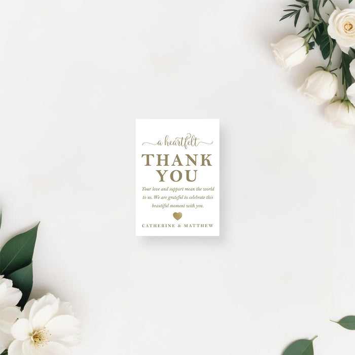 Personalized Elegant Gold Heart Wedding Invitation