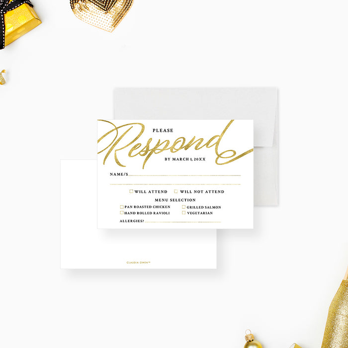 Golden Gala School Prom Invitation with Elegant Typography, White and Gold Theme Prom Night Invites