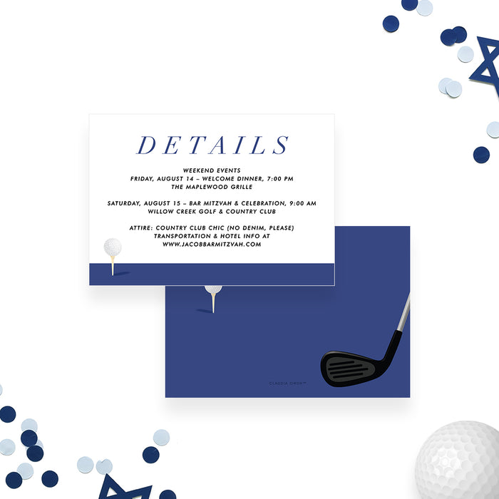 Golf Bar Mitzvah Invitation Sports Theme Design