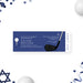Bar Mitzvah ticket invitation with a golf ball on tee, golf club, and Star of David design for Jewish celebrations or golf-themed events.